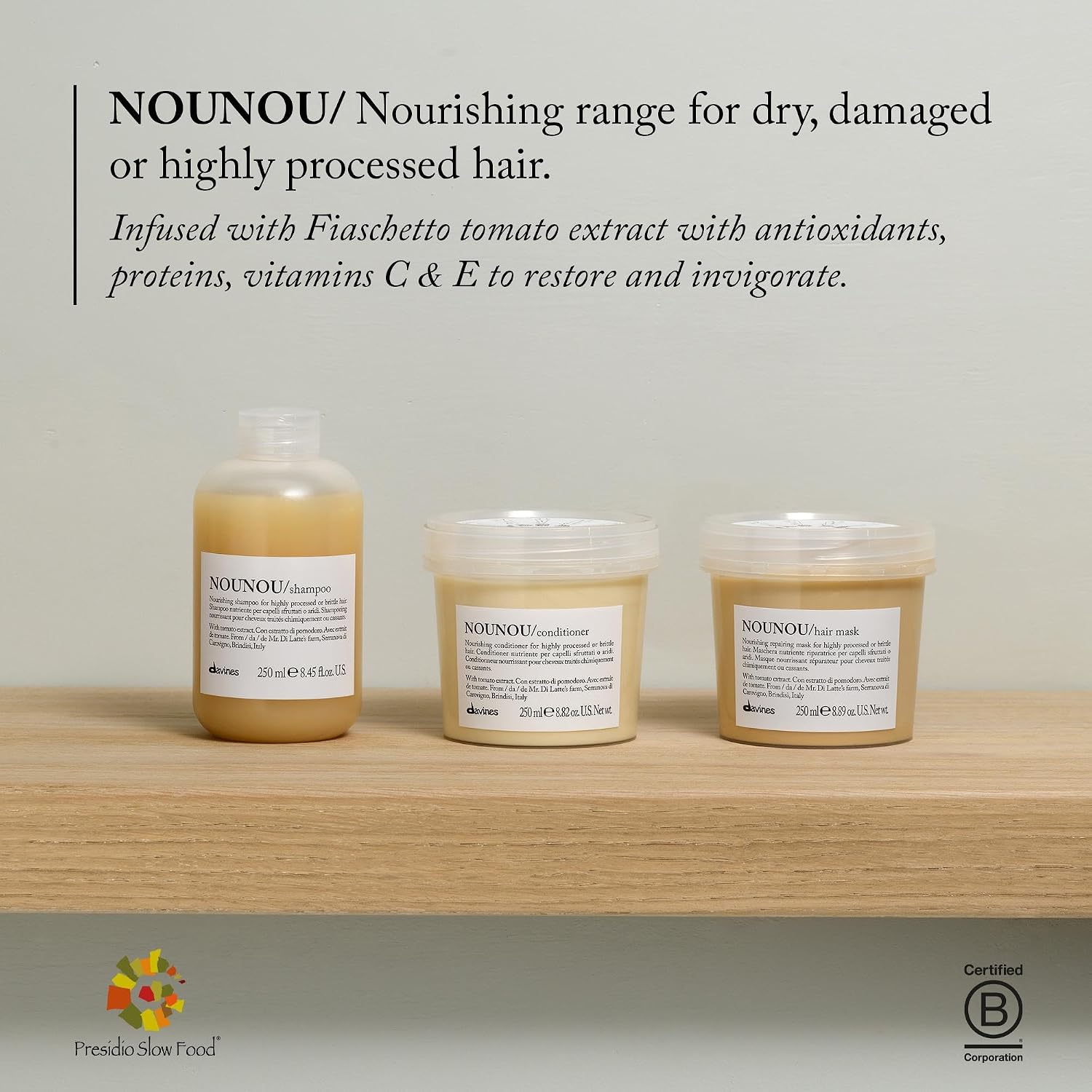 Davines NOUNOU Nourishing Illuminating Shampoo For Color-Treated Hair, 250 ml