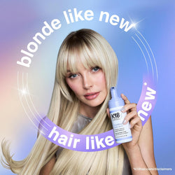 K18 TripleBright Purple Shampoo, 125ml - Removes Brass, Neutralises Yellow Tones, Defends Future Brassiness with Ionic Detox - For Blonde and Highlighted Hair