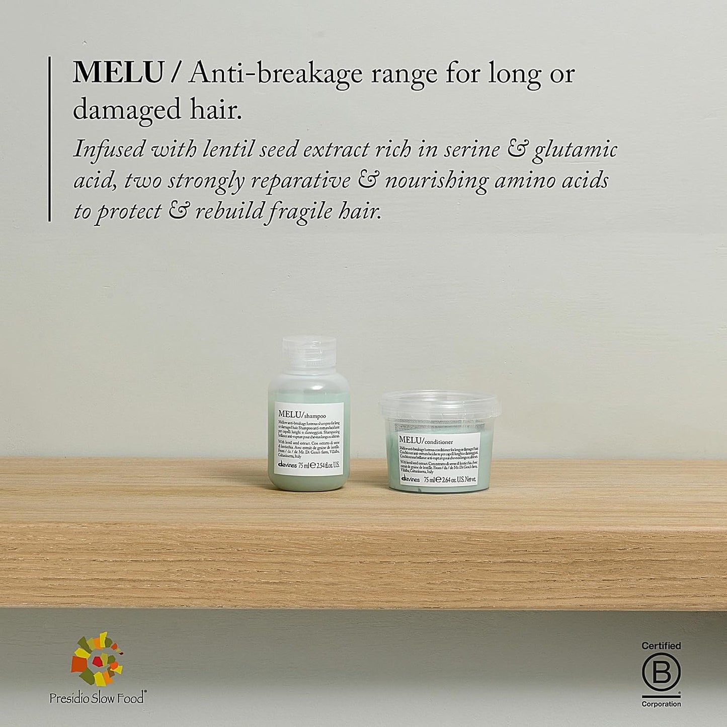 Davines MELU Conditioner, Anti-Breakage Conditioner For Long Hair And Damaged Hair