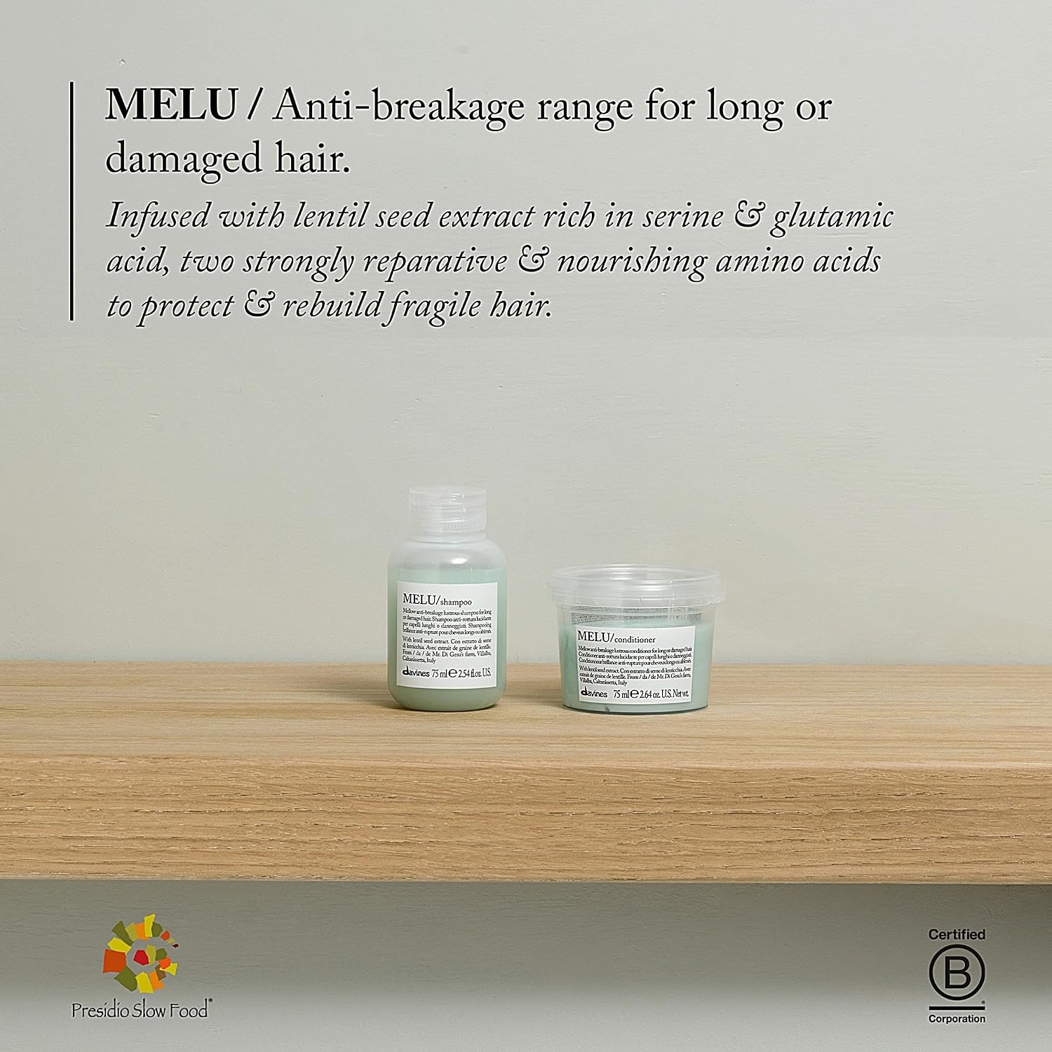 Davines MELU Conditioner, Anti-Breakage Conditioner For Long Hair And Damaged Hair