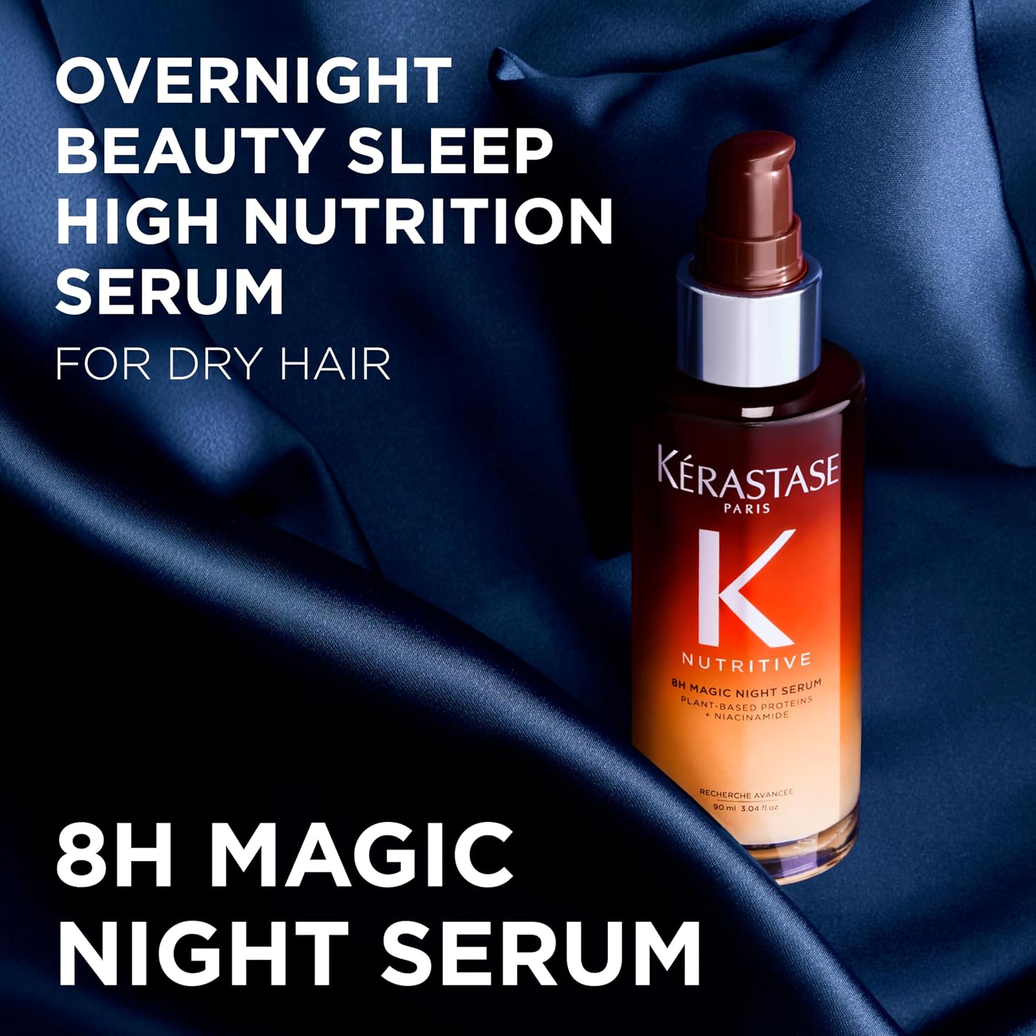 Kérastase Nutritive 8H Magic Night Serum – Professional Hair Care for Shine, Repair & Smoothness 90ml