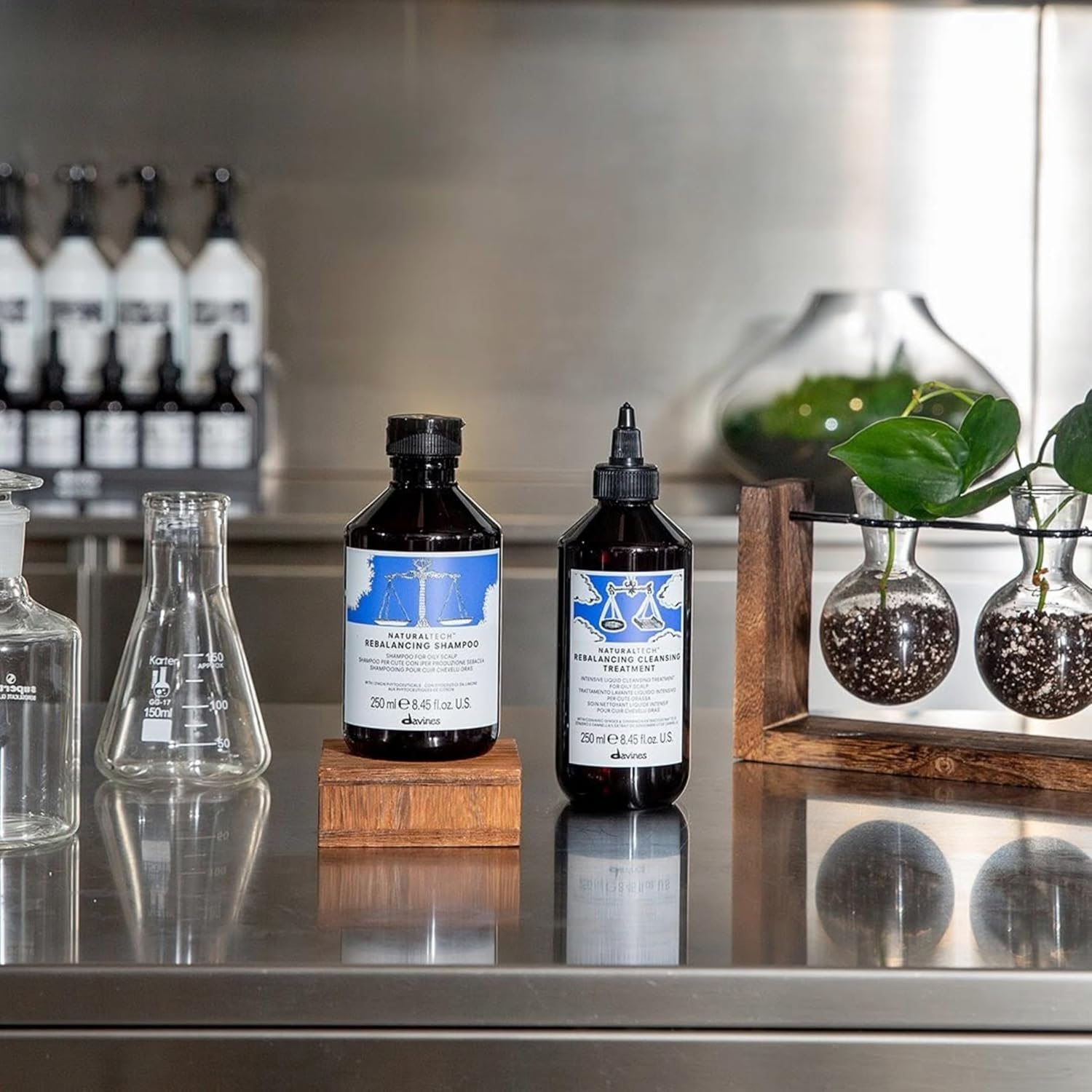 Davines Naturaltech REBALANCING Shampoo, Gently Cleanse The Scalp While Assisting With Excess Sebum Production, Add Shine