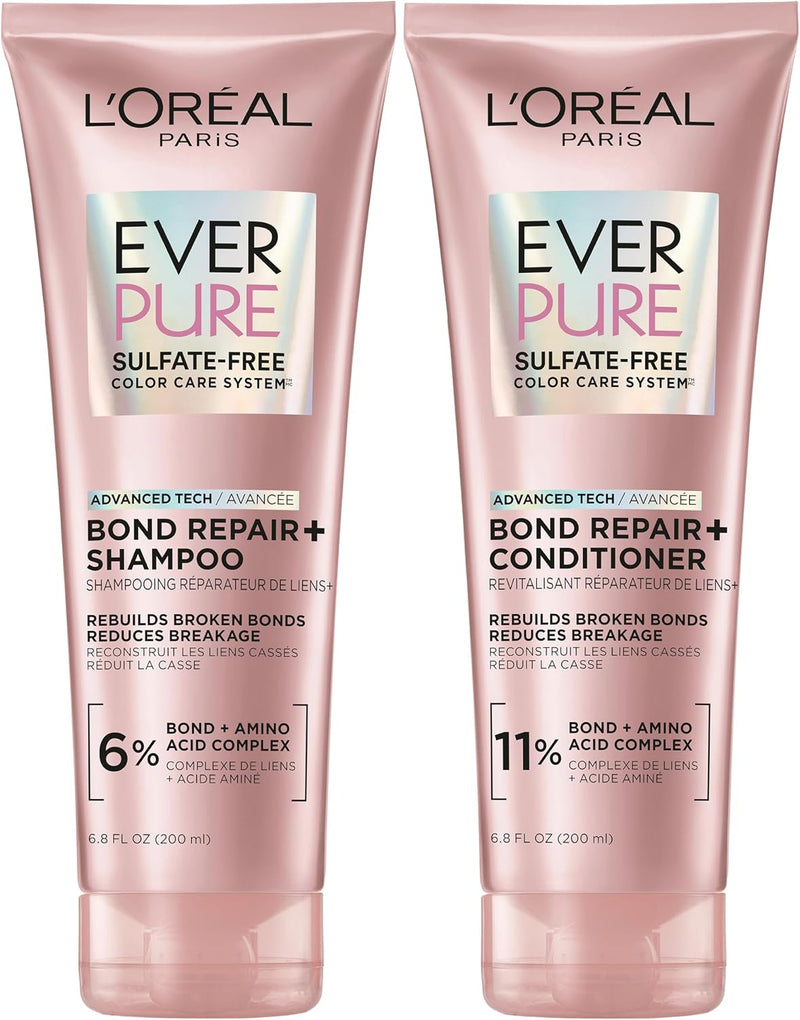 L'Oreal Paris EverPure Bonding Shampoo and Conditioner Kit for Color-Treated Hair, 6.8 Ounce (Set of 2)