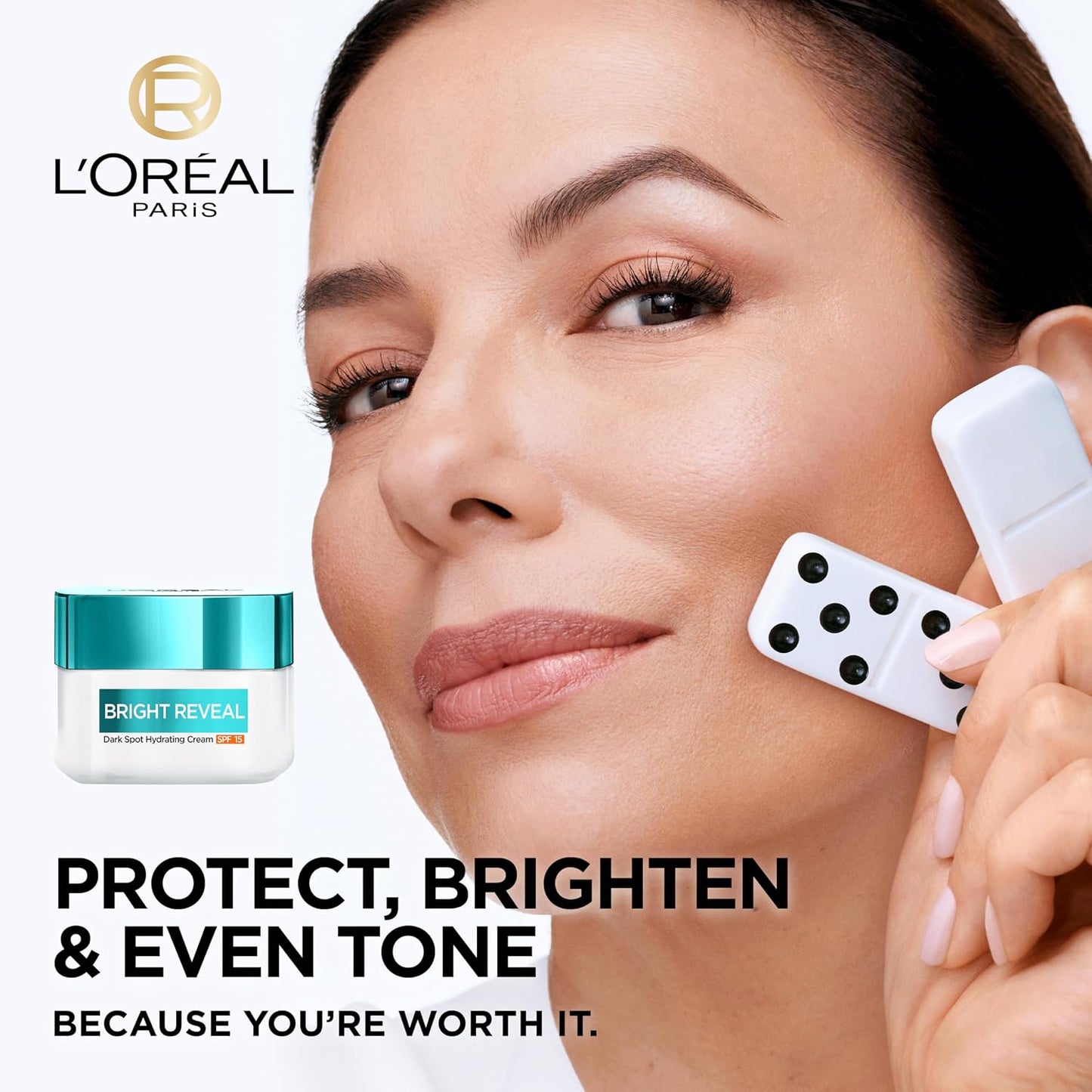 L’Oréal Paris Bright Reveal, Niacinamide, Dark Spot Hydrating Day Cream, Protects, Brightens and Evens Skin Tone, SPF 15, 50ml