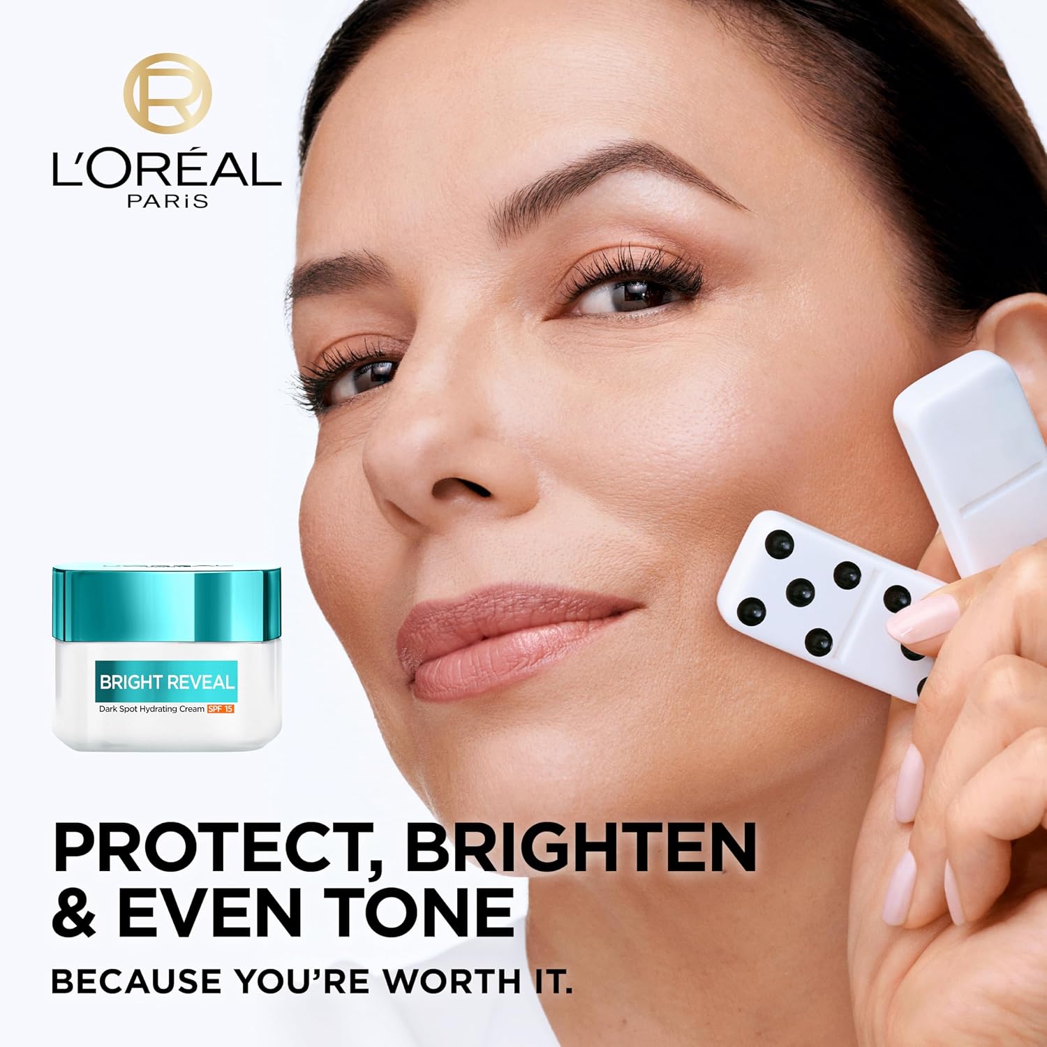 L’Oréal Paris Bright Reveal, Niacinamide, Dark Spot Hydrating Day Cream, Protects, Brightens and Evens Skin Tone, SPF 15, 50ml