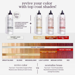 Pureology Color Fanatic Top Coat + Tone - Maintains Hair Color Treatment, Adds Vibrancy to Natural Hair Color, Smooths & Adds Shine | 200 ml