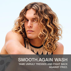 KEVIN.MURPHY SMOOTH.AGAIN.WASH Frizz Control Shampoo - For Thick, Coarse & Unruly Hair - Moisturising Sulphate Free Shampoo with Monoi Oil & Murumuru Butter - 250 mL