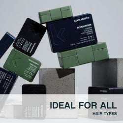 KEVIN.MURPHY ROUGH.RIDER Hair Clay Styling - For All Hair Types/Strong Hold Hair Paste - Sulphate Free Matte Finish Hair Styling with Bamboo & Soybean Extracts - 100 mL