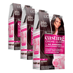 L'Oréal Paris Casting Crème Gloss Semi-Permanent Hair Colour - 300 Darkest Brown (Ammonia Free)