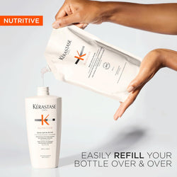 Kérastase Nutritive Riche Refill Shampoo – Professional Hair Care for Shine, Repair & Smoothness 500ml