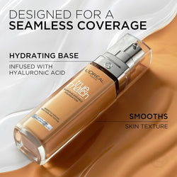 L'Oréal Paris Foundation for Face, Skincare Infused with Hyaluronic Acid, True Match Hydrating Liquid Foundation for All Skin Tones, 3N Creamy Beige, 30ml