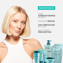 Kérastase Shampoo for Damaged and Damaged Hair, Regenerating and Strengthening Hair Bath, Bain Force Architecte, Resistance, 500 ml