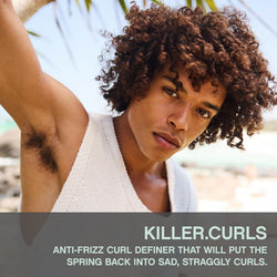 KEVIN.MURPHY KILLER.CURLS Leave-In Curl Defining Cream - For Curly, Coily & Wavy Hair - Anti-Frizz, Curl Activator, Hair Heat Protectant with Aloe Vera & Baobab Oil - 200 mL