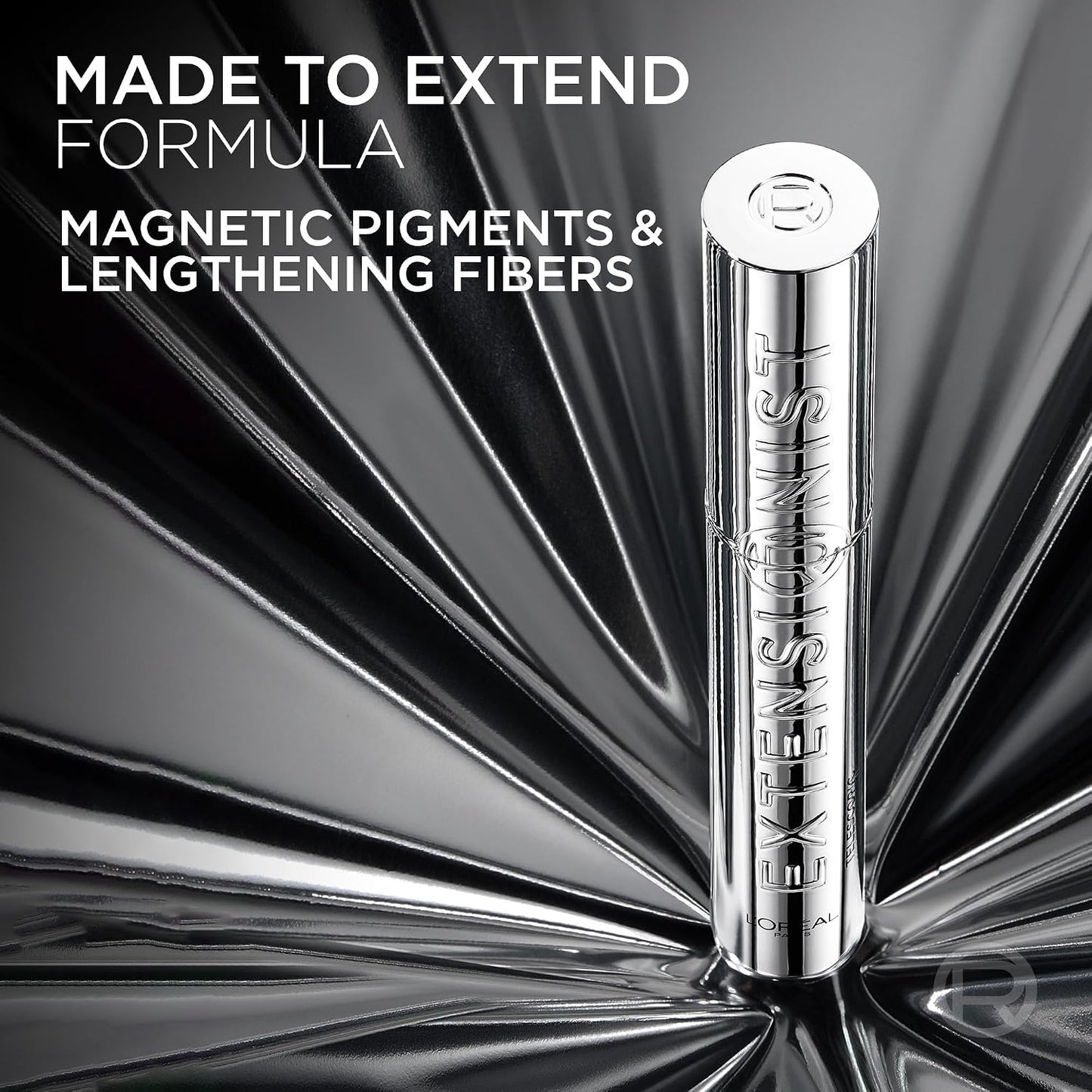 L'Oréal Paris Telescopic Extensionist Mascara, Extends lashes +5mm closer to brows*, Lash extension-like length, Clump-free formula, Washable, Black