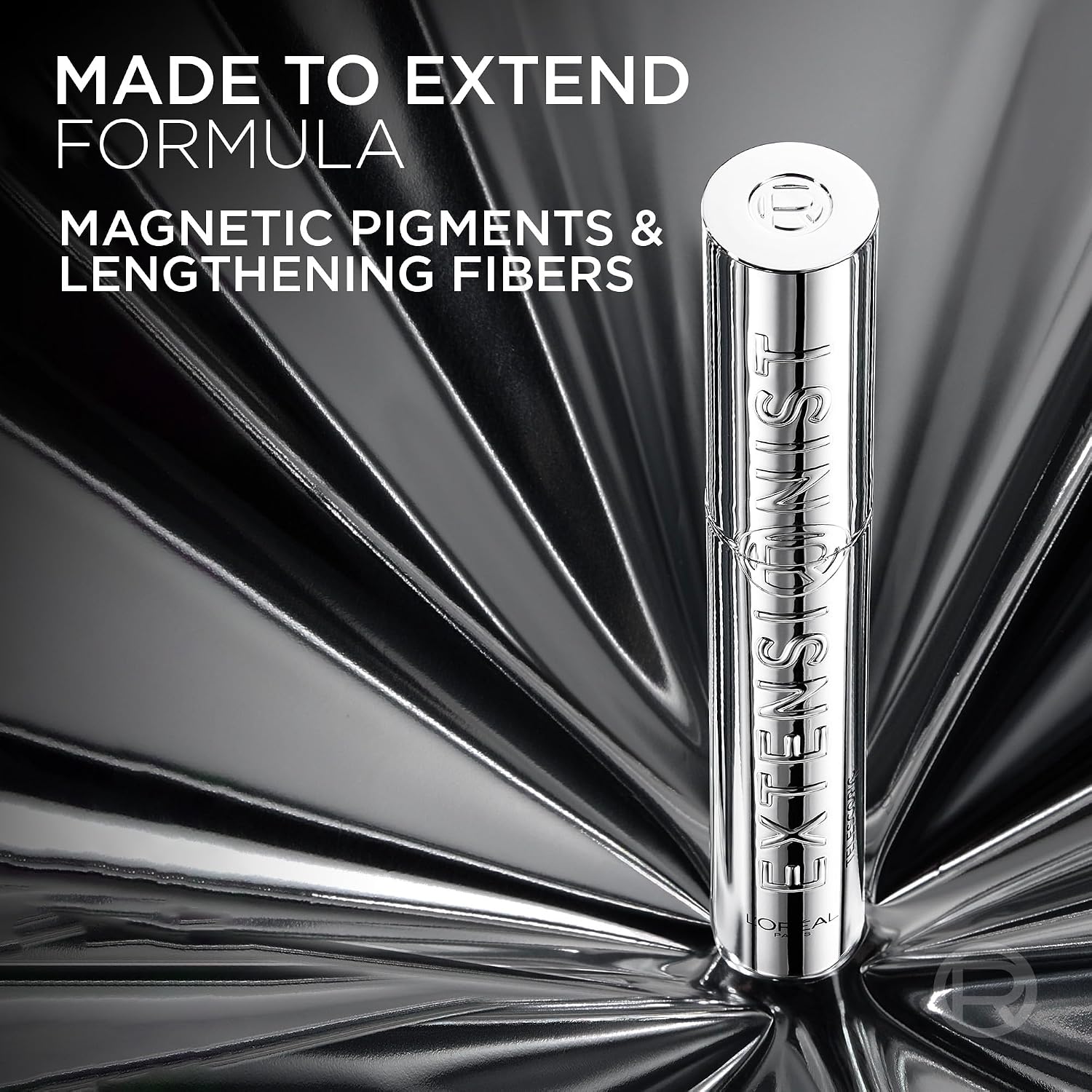 L'Oréal Paris Telescopic Extensionist Mascara, Extends lashes +5mm closer to brows*, Lash extension-like length, Clump-free formula, Washable, Black