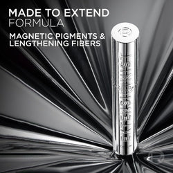 L'Oréal Paris Telescopic Extensionist Mascara, Extends lashes +5mm closer to brows*, Lash extension-like length, Clump-free formula, Washable, Black