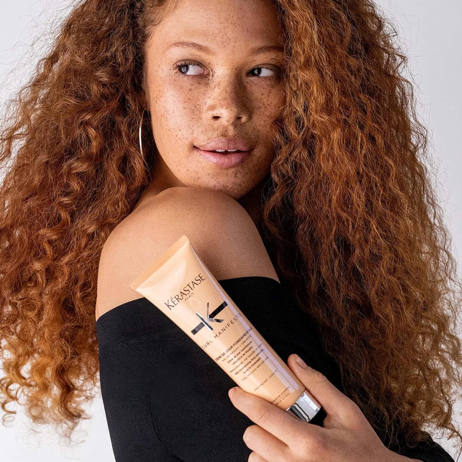 Kerastase Curl Manifesto Creme De Jour Fondamentale Hair Cream Daily Moisturizing Frizz-Reducing Leave-in Treatment - For Curly Hair 150ml