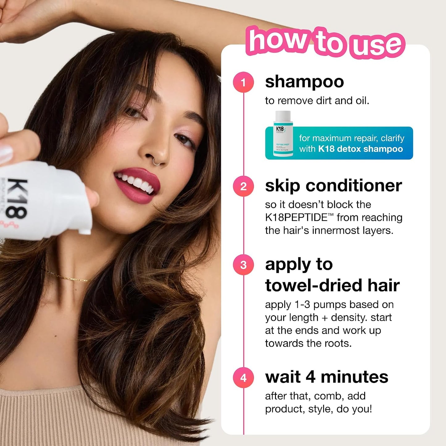 K18 Leave-In Molecular Repair Hair Mask, 15ml - No Rinse, Restores Strength and Bounce with K18PEPTIDE - For Dry, Damaged, and Frizzy Hair