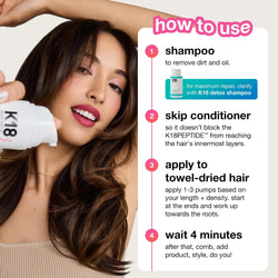 K18 Leave-In Molecular Repair Hair Mask, 15ml - No Rinse, Restores Strength and Bounce with K18PEPTIDE - For Dry, Damaged, and Frizzy Hair