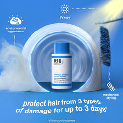 K18 Damage Shield Protective Conditioner, 250ml - Detangles, Smooths, Seals Cuticle with Ceramide and K18PEPTIDE, Silicone Free - For Colour Treated and Curly Hair