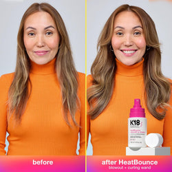 K18 HeatBounce Conditioning Heat Protectant Spray, 120ml - 232°C Protection, Detangles, Smooths with Resilicore Technology - For All Hair Types and Extensions