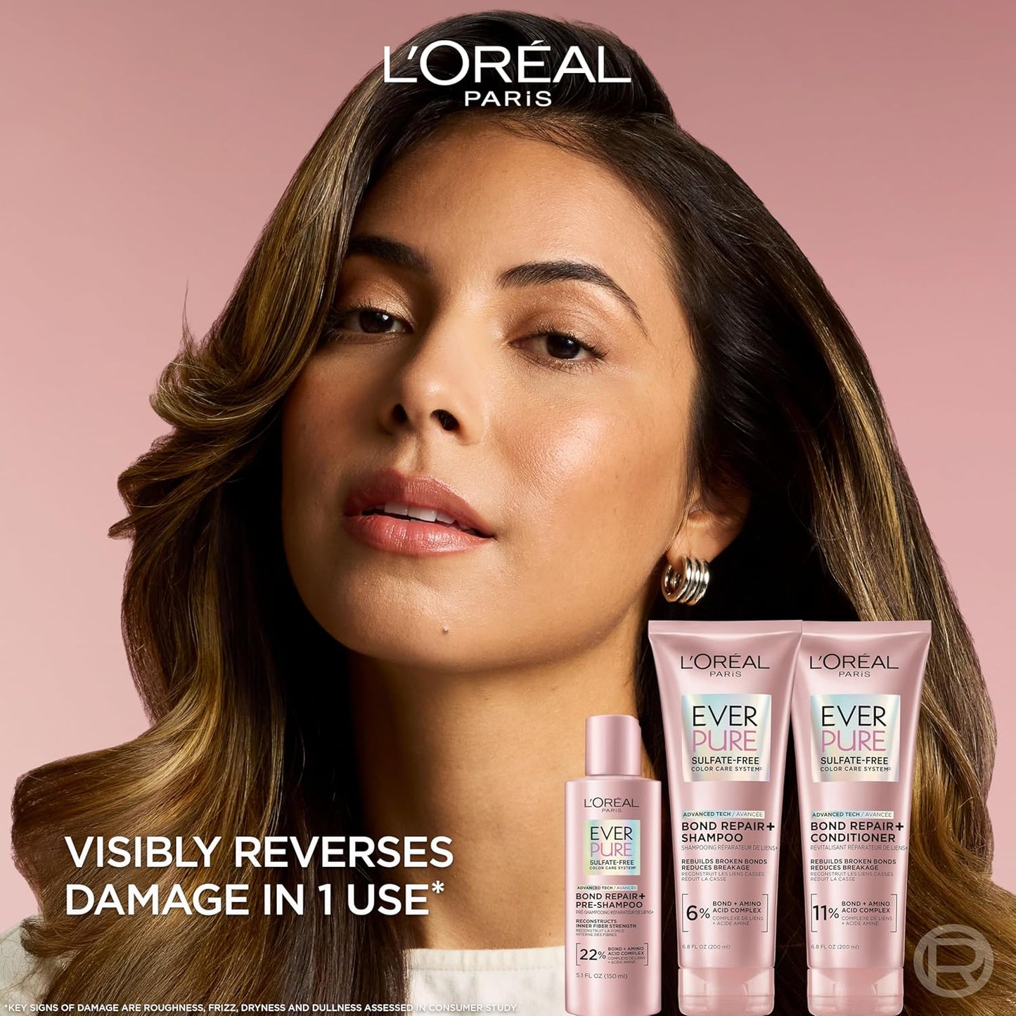 L'Oreal Paris EverPure Bonding Shampoo and Conditioner Kit for Color-Treated Hair, 6.8 Ounce (Set of 2)