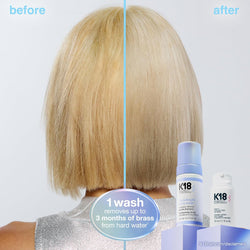 K18 TripleBright Purple Shampoo, 125ml - Removes Brass, Neutralises Yellow Tones, Defends Future Brassiness with Ionic Detox - For Blonde and Highlighted Hair