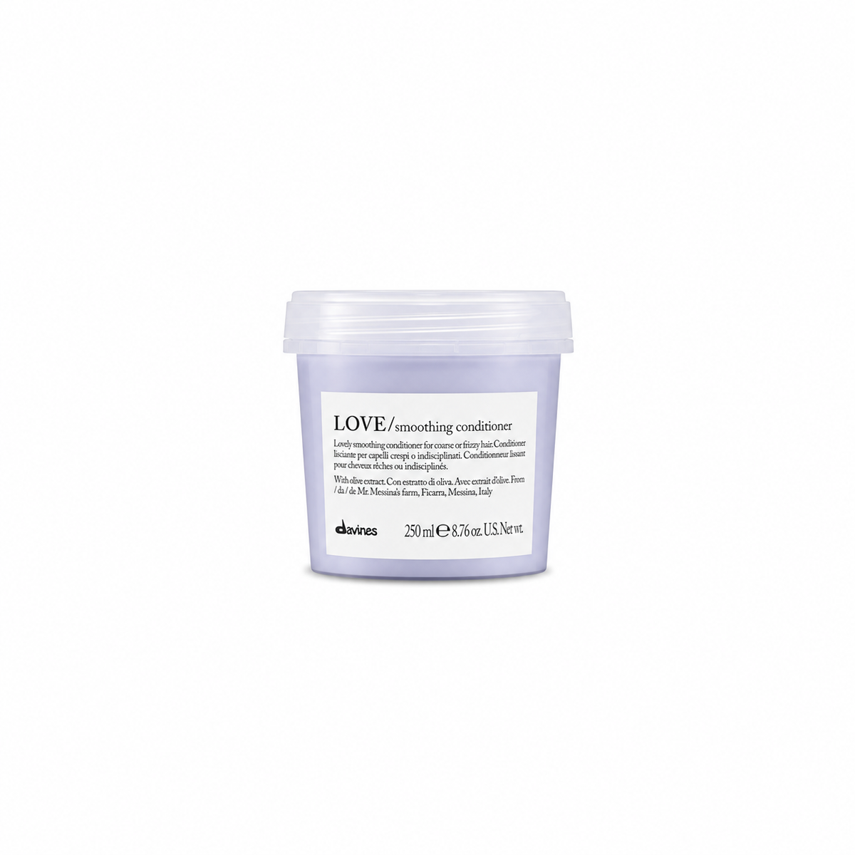Davines Love smoothing conditioner for coarse or frizzy hair, 250 ml, smoothing conditioner for frizzy hair, New Formula 2022