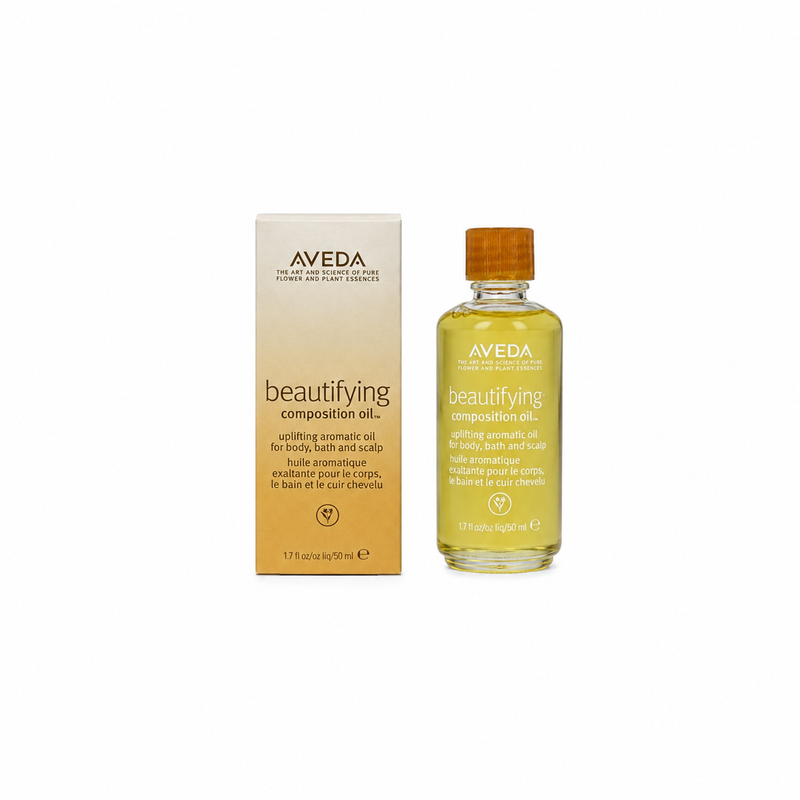 Aveda Beautifying Composition Oil | Bath, Body & Scalp | with Certified Organic Safflower & Olive Oil | Aroma of Certified Organic Rosemary, Lavender, Bergamot, 1.7 Fl Oz