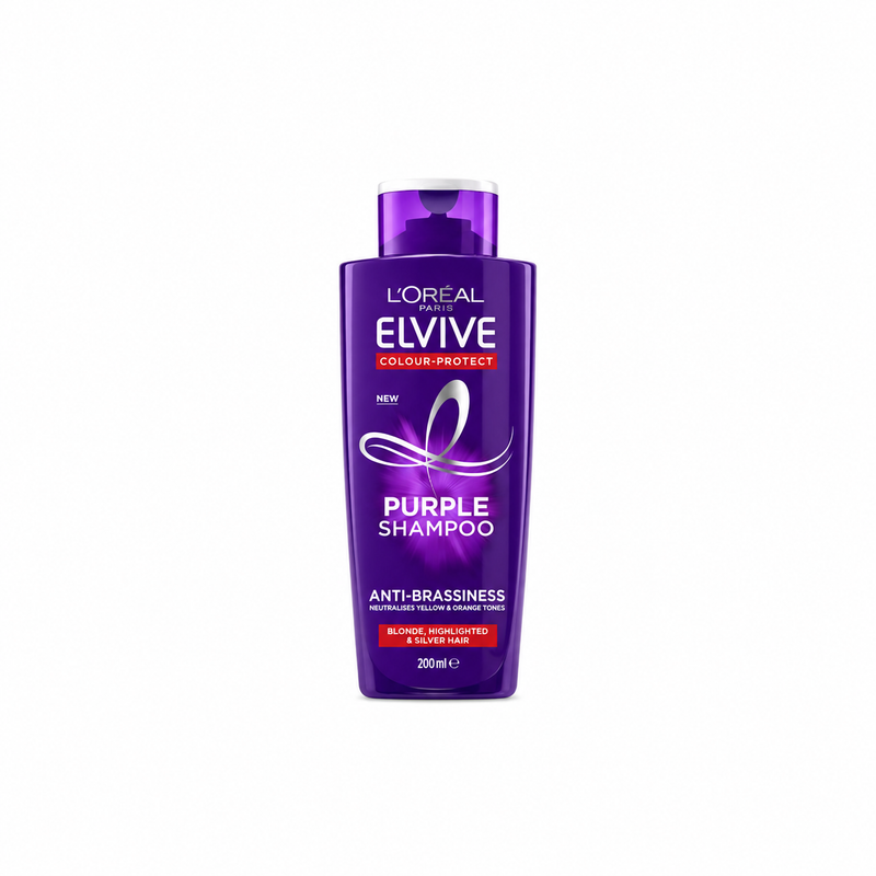 L'Oreal Paris Elvive Anti-Brassiness Purple Shampoo 200ml For Highlighted, Blonde And Grey Hair