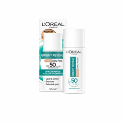 L’Oréal Paris Bright Reveal Tinted SPF 50 Daily Fluid Medium Sunscreen 50 ml