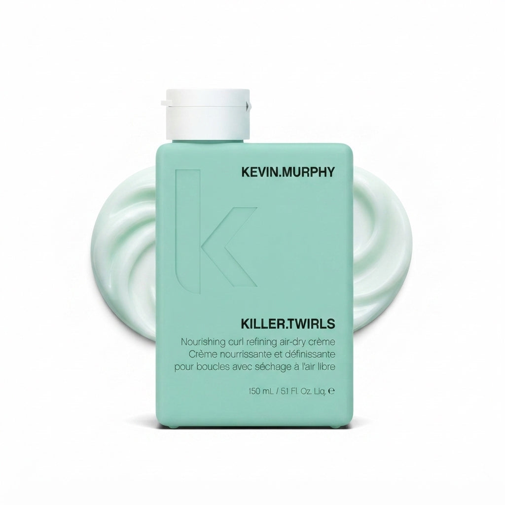 KEVIN.MURPHY KILLER.TWIRLS Hydrating Curl Defining Cream - For Curly & Permed Hair, Frizz Control - Humidity-Resistant Leave In Styling Hair Care Creme with Oat Milk & Shea Butter - 150 mL