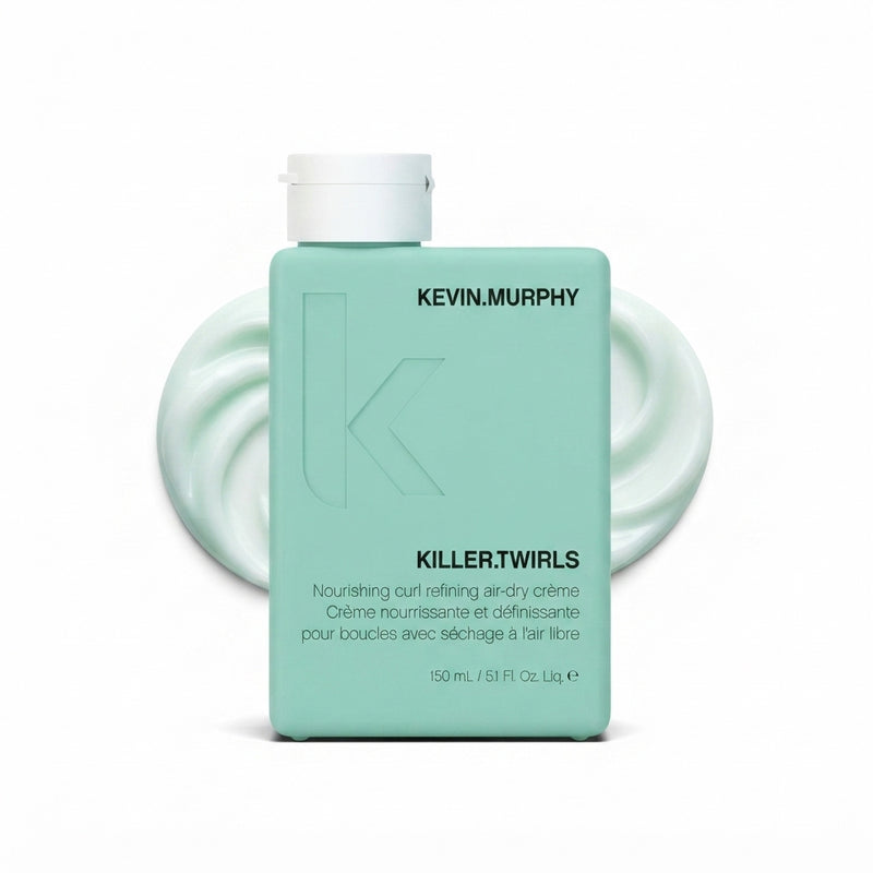 KEVIN.MURPHY KILLER.TWIRLS Hydrating Curl Defining Cream - For Curly & Permed Hair, Frizz Control - Humidity-Resistant Leave In Styling Hair Care Creme with Oat Milk & Shea Butter - 150 mL