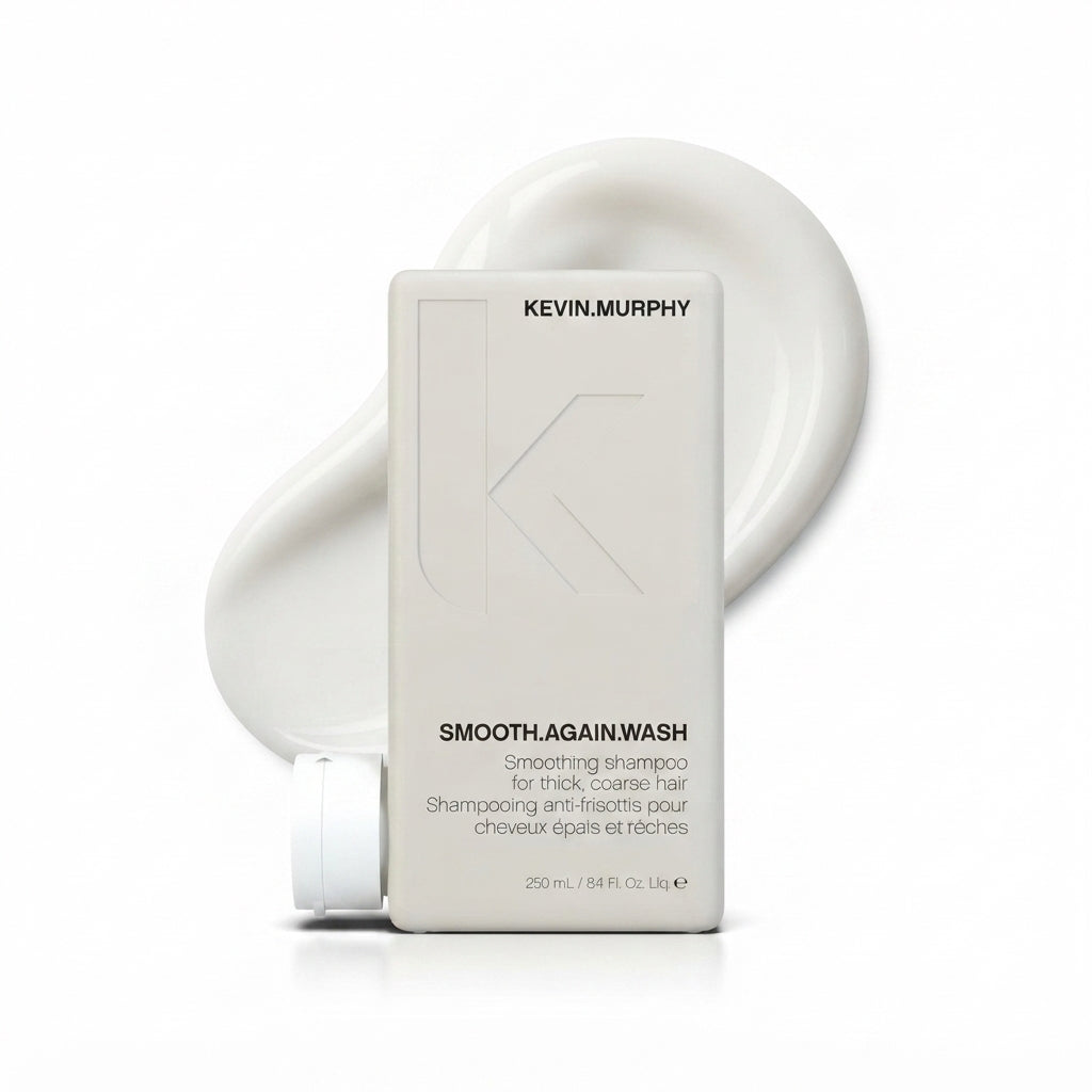 KEVIN.MURPHY SMOOTH.AGAIN.WASH Frizz Control Shampoo - For Thick, Coarse & Unruly Hair - Moisturising Sulphate Free Shampoo with Monoi Oil & Murumuru Butter - 250 mL