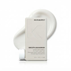 KEVIN.MURPHY SMOOTH.AGAIN.WASH Frizz Control Shampoo - For Thick, Coarse & Unruly Hair - Moisturising Sulphate Free Shampoo with Monoi Oil & Murumuru Butter - 250 mL