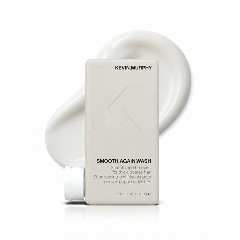 KEVIN.MURPHY SMOOTH.AGAIN.WASH Frizz Control Shampoo - For Thick, Coarse & Unruly Hair - Moisturising Sulphate Free Shampoo with Monoi Oil & Murumuru Butter - 250 mL