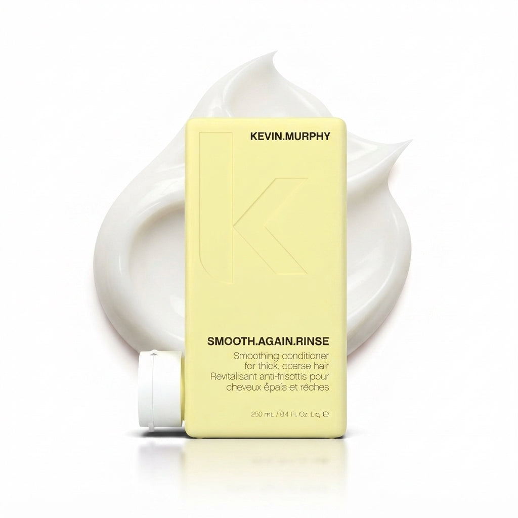 KEVIN.MURPHY SMOOTH.AGAIN RINSE Smoothing Hair Conditioner - For Thick, Coarse, Frizzy Hair - Frizz Control, Moisturising, Sulphate Free with Monoi Oil & Keratin Protein - 250 mL