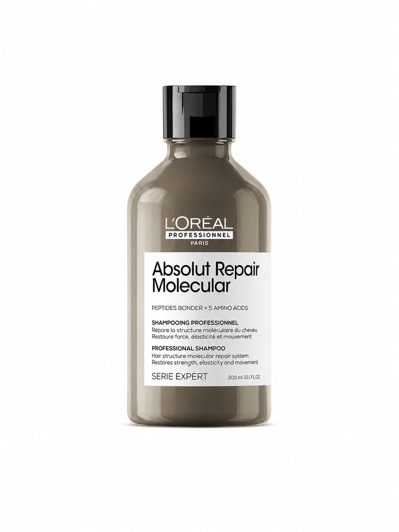 L'Oréal Professionnel Molecular Repair Shampoo | Salon Grade Peptides Bonder | For Extremely Dry Damaged Hair | Amino Acids | Repair Hair Damage & Restore Strength | Strengthening Bonds | Sulfate-Free