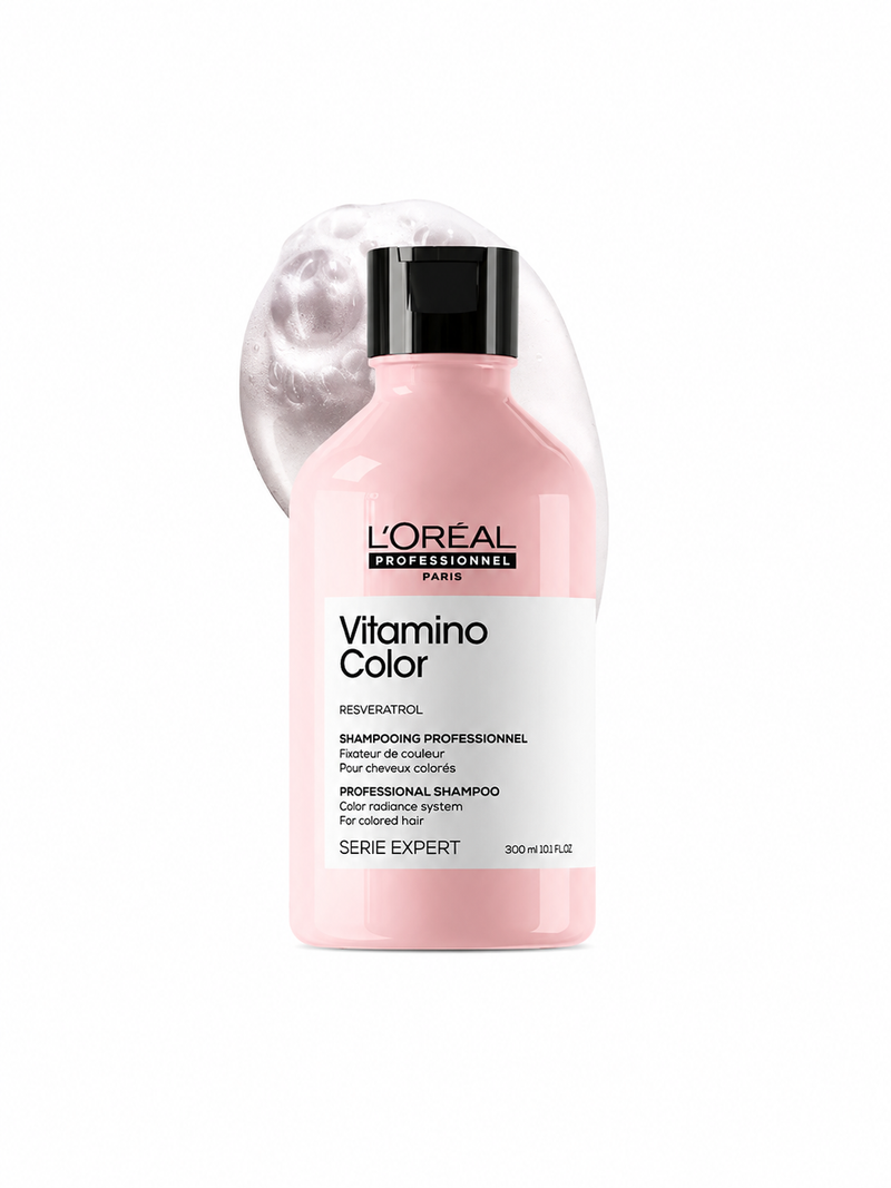 L’Oréal Professionnel Vitamino Color Shampoo | Salon Grade Hair Color Protection & Preservation | Prevents Damage | Adds Vibrancy & Enhances Shine | For Color Treated Hair | 300ml