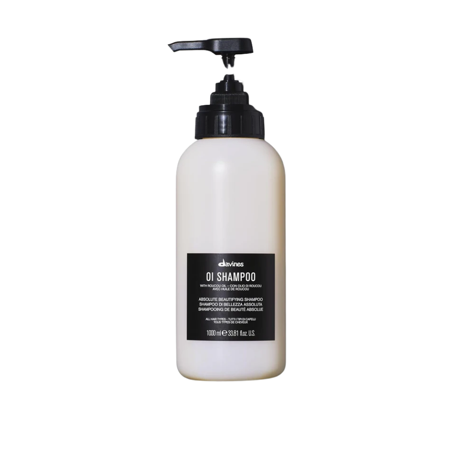 Davines Oi Shampoo White 1 L (Pack of 1) Pump Included